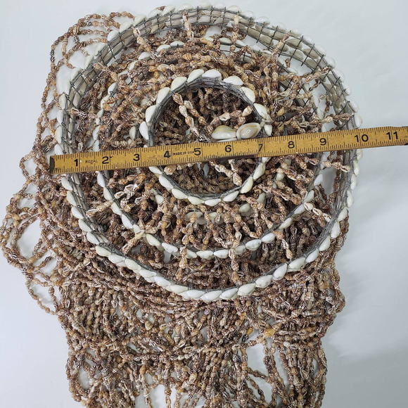Vintage Puka Shell Chandelier Decor‎ Boho Retro Hanging 25" MCM Hippie - Picture 15 of 15